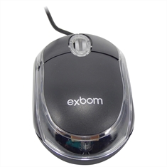 Mouse Óptico USB LED 1200dpi - Exbom